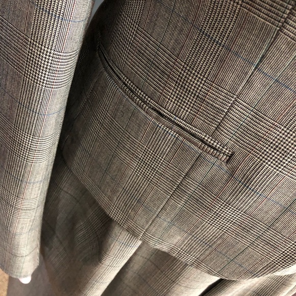 WOOLF BROTHERS Ladies Gray Glen Plaid Worsted Wool Suit with Skirt - Size 6 - Picture 7 of 14